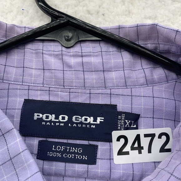 Ralph Lauren Polo Golf Shirt Mens XL X-Large Classic Fit Tattersall Check Preppy - Picture 13 of 13